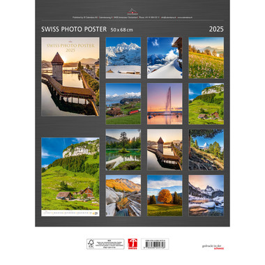 CALENDARIA Bildkalender 2025 783036204758 Swiss Photo Poster ML 50x68cm