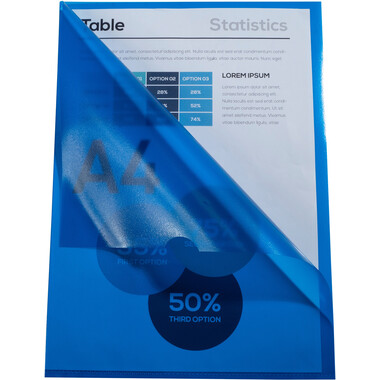 EXACOMPTA Sichthülle genarbt A4 58522E blau 100 Stück
