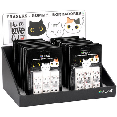 ROOST Radiergummi Cat XL1895 3 pcs. 2.2x1.2x6.2cm