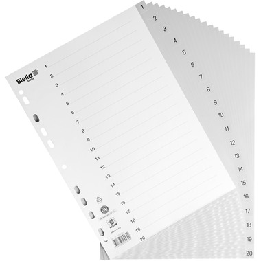 BIELLA Register PP A4 47142000U grau 1-20