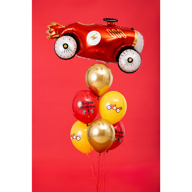PARTYDECO Ballons 30cm SB14P3000006 Voitures 6 pièces