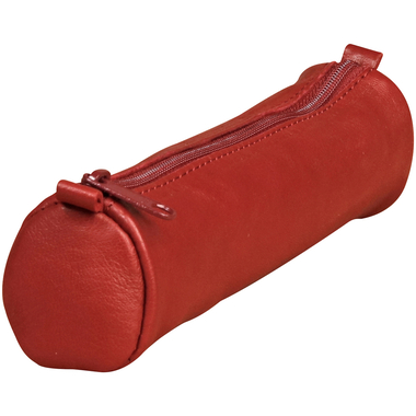 CLAIREFONTAINE Trousse à crayons AgeBag 77030C rouge, rond, cuir 18,5x4cm