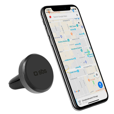 Universal car holder with air vent clip, magnetic attachment