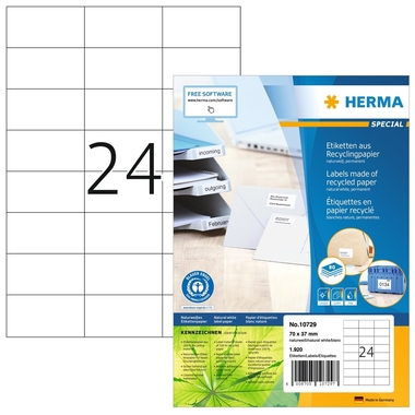 HERMA Etichette 70x37mm 10729 recycling 1920 pezzi