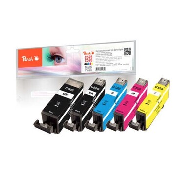 Peach Multi Pack, compatible avec Canon PGI-525, CLI-526, 4541B006