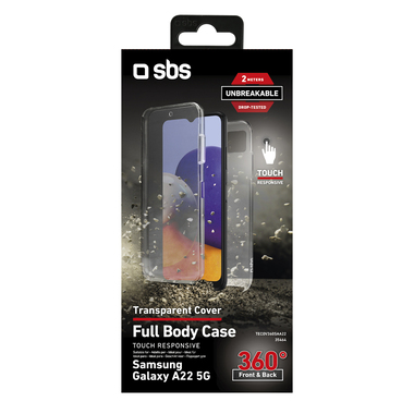 Cover trasparente touch responsive per protezione frontale e posteriore del Samsung Galaxy A22 5G
