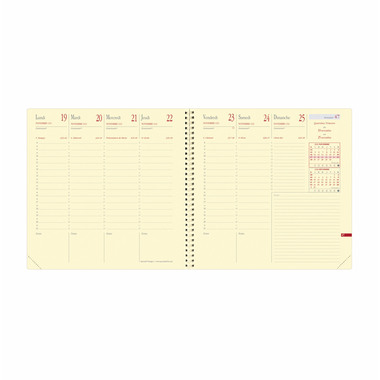 QUO-VADIS Agenda Soho Exec.Pres. 2025 654017Q 1S/2P noir FR 16x16cm