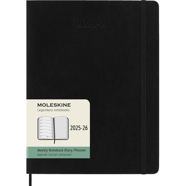 MOLESKINE Agenda settimanale note 25/26 8056999275495 18M foderato SC nero 19x25cm