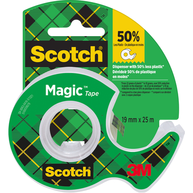 SCOTCH Magic Tape 19mmx25m 8-1925D trasparente, su dispenser