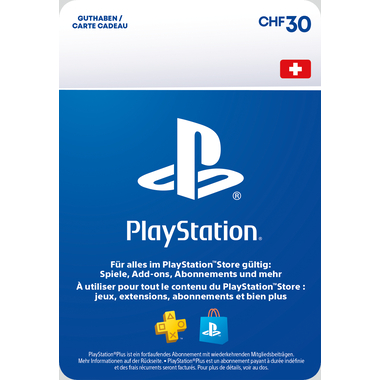 Geschenkkarte Sony PSN CHF 30.-