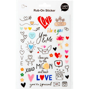 I AM CREATIVE Rub on Sticker A5 4010.6 Liebe