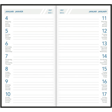 AURORA Agenda Fashion Timeplan 2027 2312M 1S/1P ass. ML 9x16.5cm