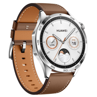 Huawei Watch GT4 (46mm, Brown, Leather Strap)
