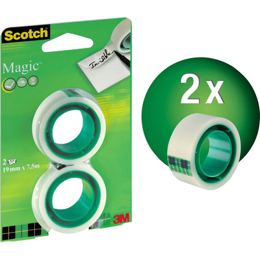 SCOTCH Magic Tape 810 19mmx7,5m 8-1975R2 transparente 2 rollios