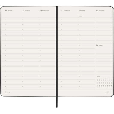 MOLESKINE Agenda Pro Large 2027 DHB12PRO3Y27 1S/2P noir HC 13x21cm