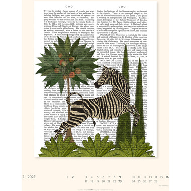 WEINGARTEN Calendario 2025 3312245+25 Vintage Book Art DE 34x44cm