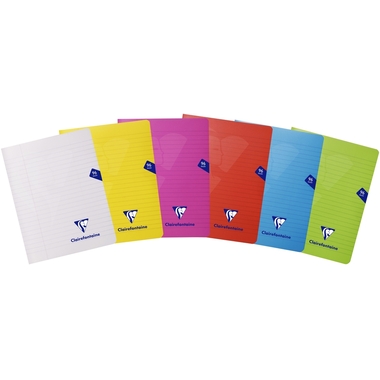 CLAIREFONTAINE Cahier 170x220mm 303745C ligné ass. 48 flls.