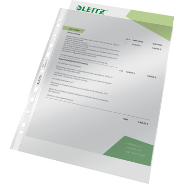 LEITZ Poches PP A4 47700002 clair, 0.08mm 100 pcs.