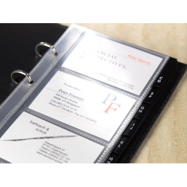 SIGEL Cartes visite pochette 90x58m VZ350 1-reihig, A-Z 10 pcs.