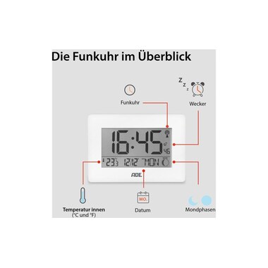 Orologio Radiocontrollato ADE Cifre XXL