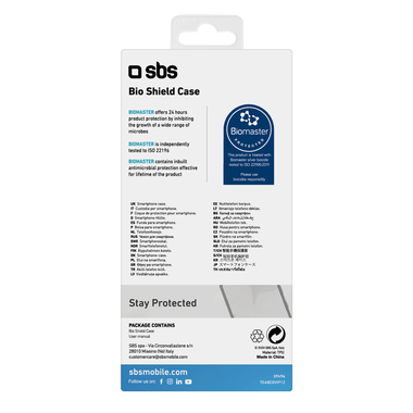 Cover morbida, trasparente e anti microbi per iPhone 12 Mini