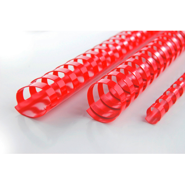 GBC Baguettes de reliure 6mm A4 4028213 rouge, 21 anneaux 100 pcs.