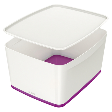 LEITZ MyBox L avec couvercle 18lt 5216-10-62 blanc/violet