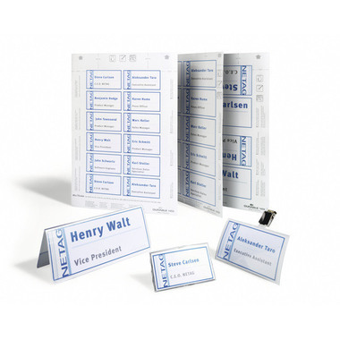 DURABLE Etiquettes Badgemaker 145602 blanc, 60x90mm 20flls./8pcs.