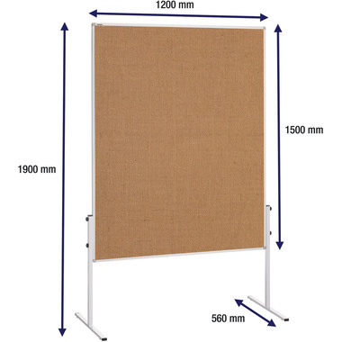 FRANKEN Moderationstafel 150x120 cm MT9009 U-Act!Line, Jute