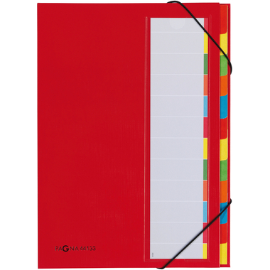 PAGNA Deskorganizer A4 44133-01 rosso 12 compart.
