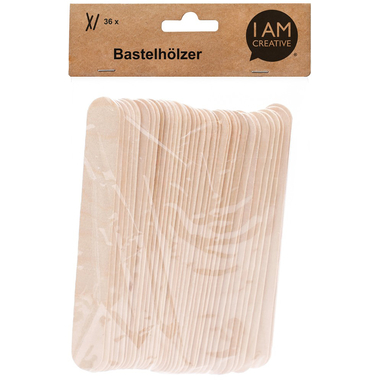 I AM CREATIVE Bastelhölzer MAA1302.02 natur, 15x2cm 36 Stück