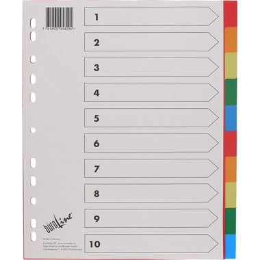 BÜROLINE Register PP A4+ 40990 multicolor 10-teilig