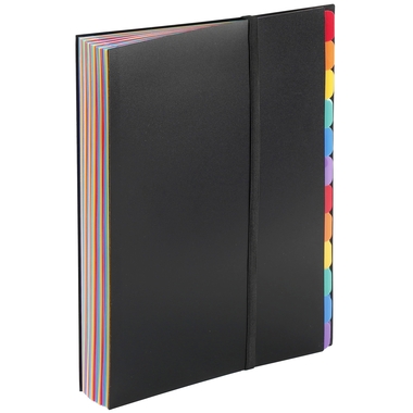 VIQUEL Pultmappe A4 111867 A4 36 Fächer schwarz/bunt