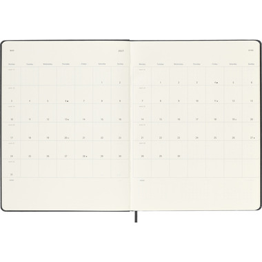 MOLESKINE Agenda Classic X-Large 2027 DHB12WN4Y27 1W/1S schwarz HC 19x25cm