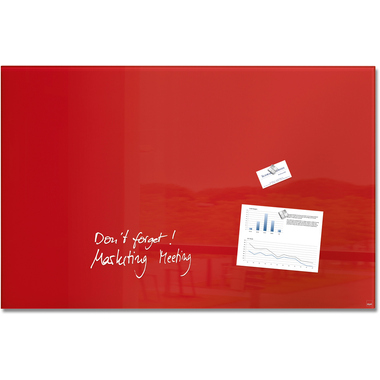 SIGEL Glass Aimantboard GL142 rouge 1000x650x15mm