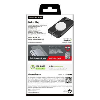 Cover a libro nera per iPhone 16e compatibile MagSafe | SBS