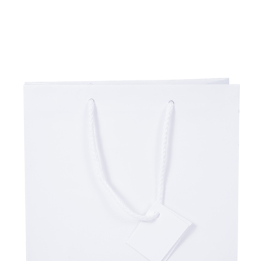 Sac cadeau avec cordon, blanc mat, 230x100x270 mm