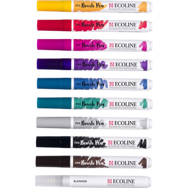 TALENS Ecoline Brush Pen Set 11509810 ass. Handlettering 10 Stück