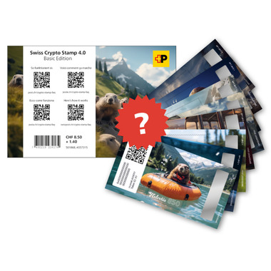 Crypto Stamp CHF 8.50+1.40 «Marmi» Sonderblock «Swiss Crypto Stamp 4.0», selbstklebend, ungestempelt