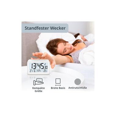 ADE sveglia digitale radiocontrollata Bianca