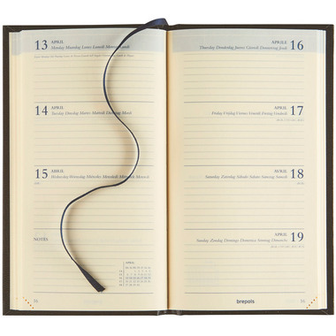 BREPOLS Agenda Interplan Lima Ku. 2027 0.736.1255 1S/2P bleu 8.9x16cm