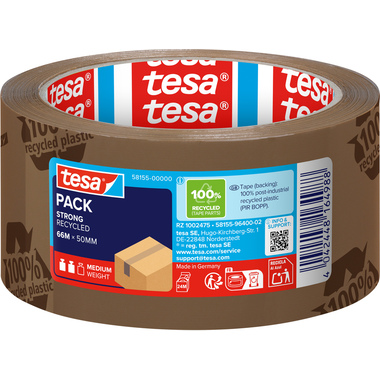 TESA Tesapack eco&strong 50mmx66m 581550000 braun, Recycling