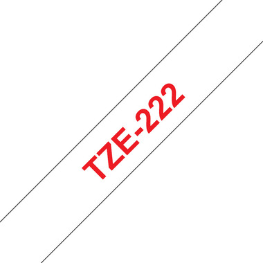 PTOUCH Nastro, plastific.rosso/bianco TZe-222 PT-1280VP 9 mm