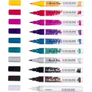 TALENS Ecoline Brush Pen Set 11509810 ass. Handlettering 10 Stück