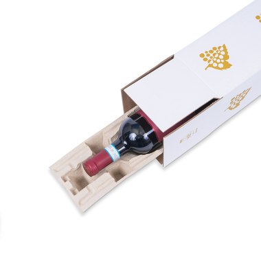 Wine shipping packaging for 1x 0.75l bottle with bottle height 360mm & Ø95mm