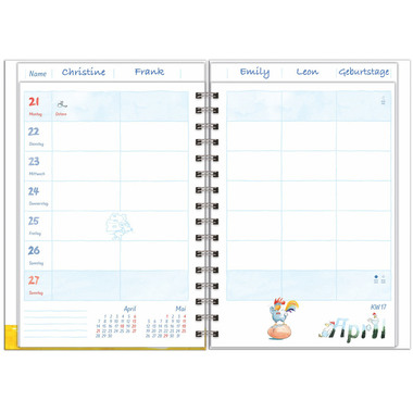 HEYE Familienplaner H. Heine 2025 21512+25 DE 15.2x23.2cm