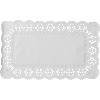 DEMMLER Tortenspitzen eckig 2940100610 30×18cm, 6 Stück weiss