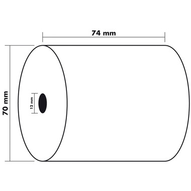 EXACOMPTA Rouleau de papier off. 10 pcs. 40655E 74x70mmx40m pour caisse