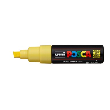 UNI-BALL Posca Marker 8mm PC-8K YELLOW gelb, Keilspitze