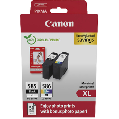 CANON Photo Value Pack XL CMYBK PGCL585/6 PIXMA TS7650i GP-501 50fo.